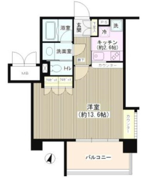 アゼリアテラス新宿　312号室　間取り