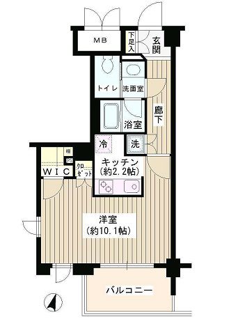 アゼリアテラス新宿　419号室　間取り