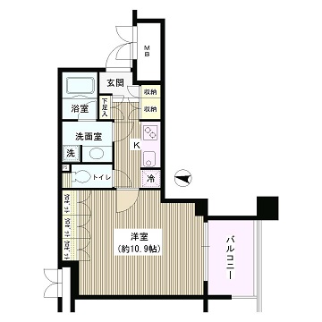 アゼリアテラス新宿　611号室　間取り