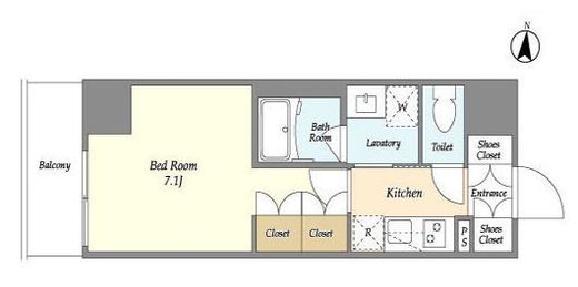 シーズンフラッツ押上サウス　202号室　間取り