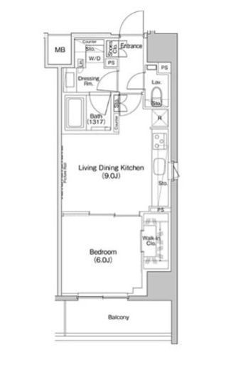 ザ・パークハビオ元浅草プレイス　701号室　間取り