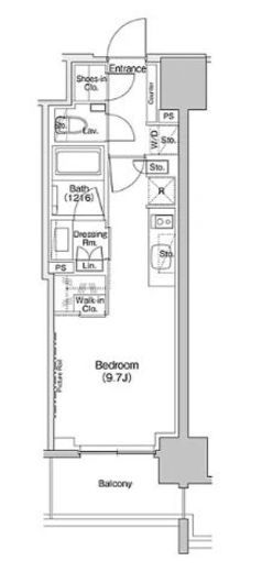 ザ・パークハビオ元浅草プレイス　903号室　間取り