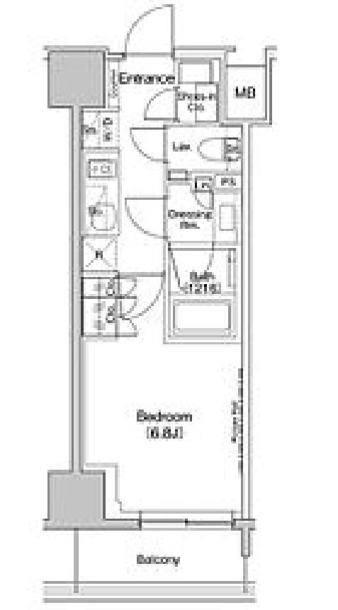 ザ・パークハビオ入谷　704号室　間取り