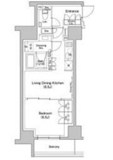 ザ・パークハビオ入谷　401号室　間取り