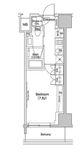 ザ・パークハビオ入谷　405号室　間取り