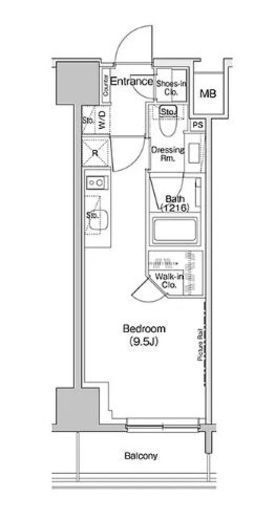 ザ・パークハビオ入谷　606号室　間取り