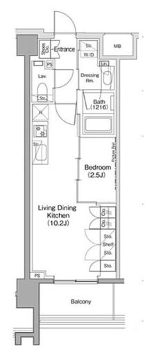 ヴェール・クレール大崎　334号室　間取り