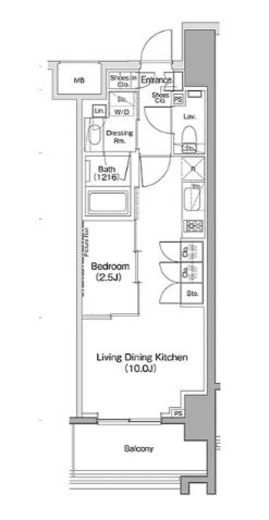 ヴェール・クレール大崎　722号室　間取り