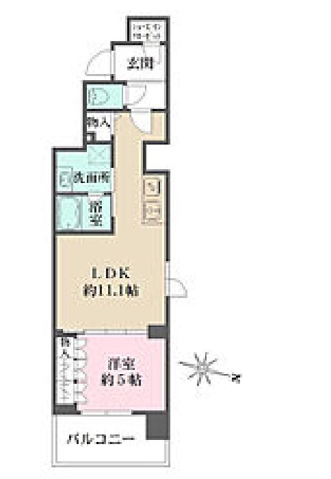 プライムアーバン菊川　506号室　間取り