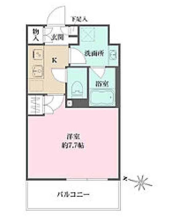 プライムアーバン菊川　403号室　間取り