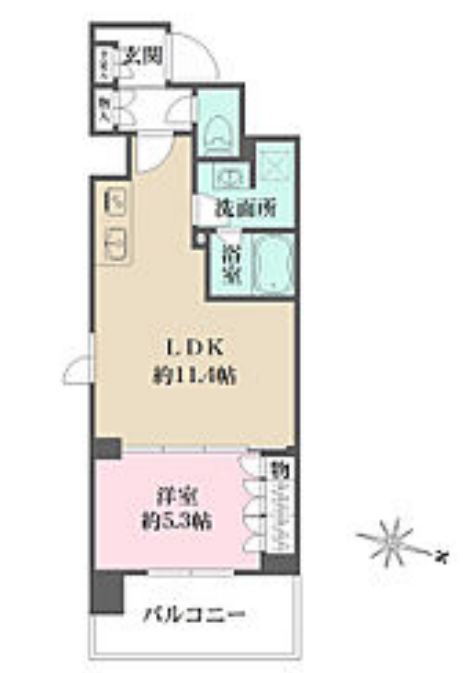 プライムアーバン菊川　405号室　間取り