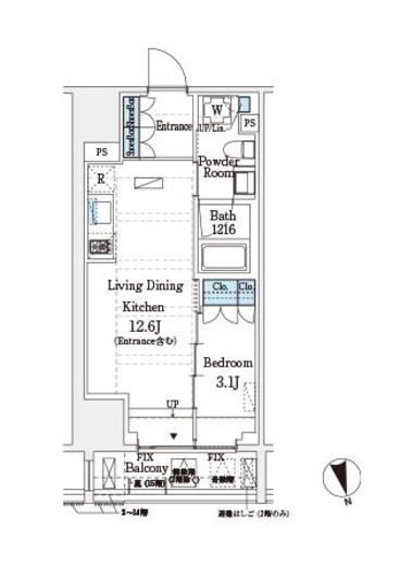 HF上野レジデンスEAST　402号室　間取り