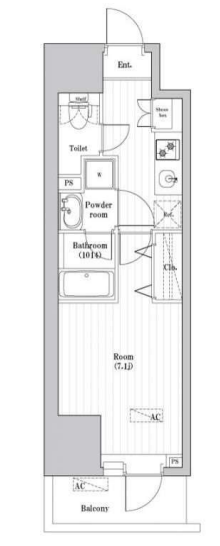 オーパスレジデンス武蔵小山　1203号室　間取り
