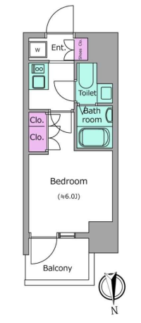 クレヴィアリグゼ北品川Ⅱステーションコート　904号室　間取り