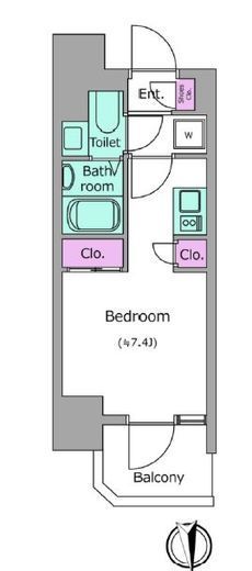 クレヴィアリグゼ北品川Ⅱステーションコート　303号室　間取り