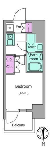 クレヴィアリグゼ北品川Ⅱステーションコート　904号室　間取り