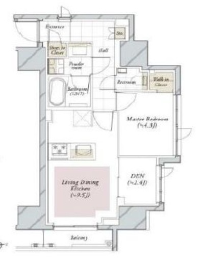 ピアース新宿三丁目　6F2号室　間取り