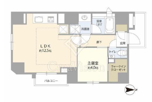 ピアース新宿三丁目　7F1号室　間取り