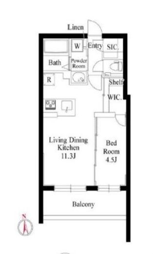 グランパセオ西麻布　302号室　間取り