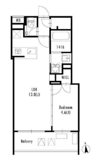 グランパセオ西麻布　303号室　間取り