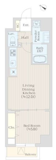 Sakuras Gotanda (サクラス五反田)　303号室　間取り