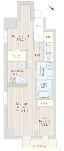 Sakuras Gotanda (サクラス五反田)　401号室　間取り