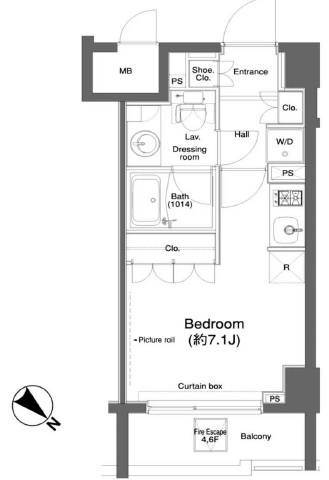 プラウドフラット新宿河田町　302号室　間取り
