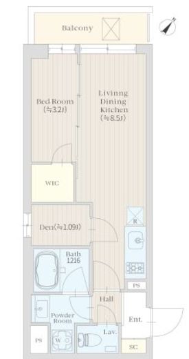 IPSE高輪台 (イプセ高輪台)　302号室　間取り