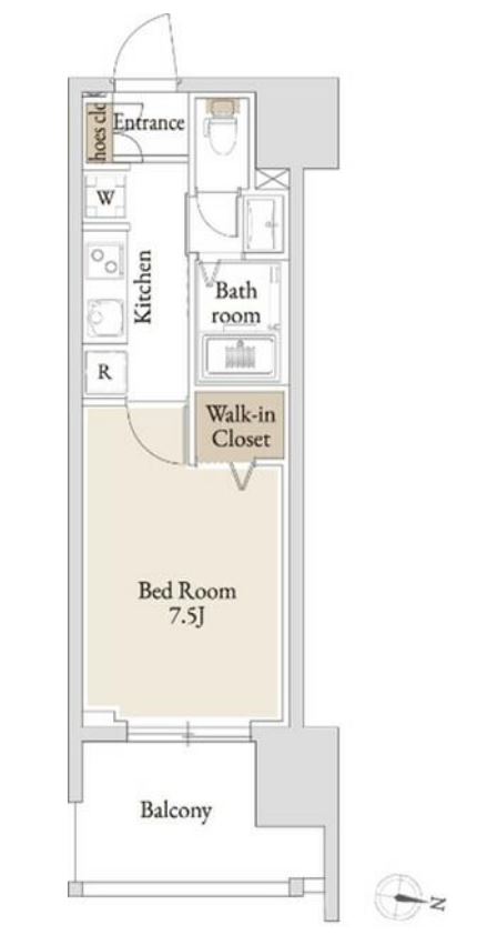 BLESS亀戸　802号室　間取り