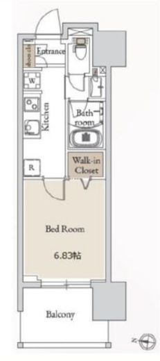 BLESS亀戸 (ブレス亀戸)　1011号室　間取り