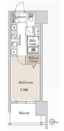 BLESS亀戸 (ブレス亀戸)　1702号室　間取り