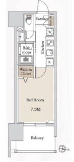 BLESS亀戸 (ブレス亀戸)　703号室　間取り