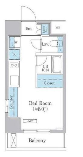アレージュマン日本橋人形町　401号室　間取り