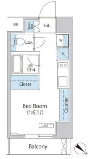 アレージュマン日本橋人形町　405号室　間取り