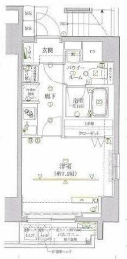 アルテシモテソロ　701号室　間取り