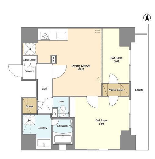 TSレジデンス北上野　1003号室　間取り