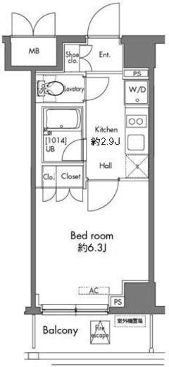 プラウドフラット早稲田　302号室　間取り