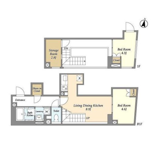 コンフォリア本駒込一丁目　102号室　間取り