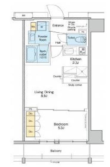 プラウドフラット両国サウス　720号室　間取り