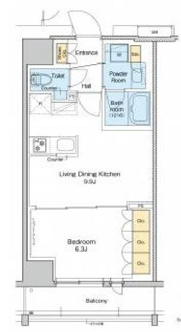 プラウドフラット両国サウス　519号室　間取り