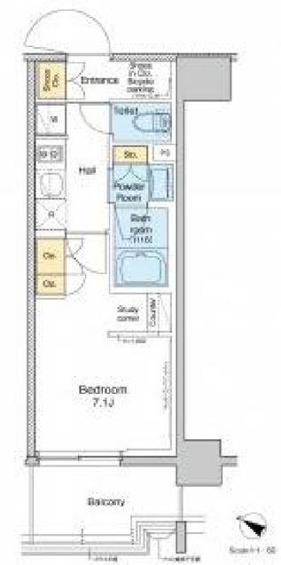 プラウドフラット両国サウス　905号室　間取り