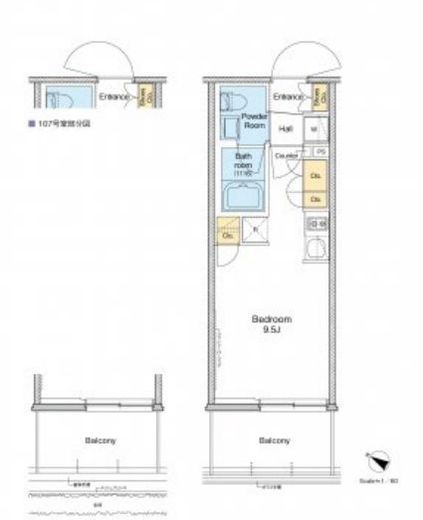 プラウドフラット両国サウス　307号室　間取り