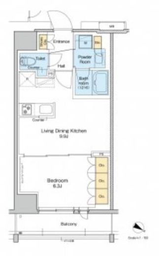 プラウドフラット両国サウス　319号室　間取り