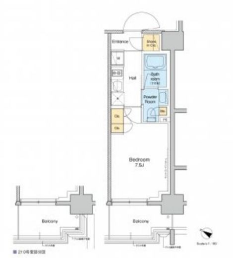 プラウドフラット両国サウス　410号室　間取り