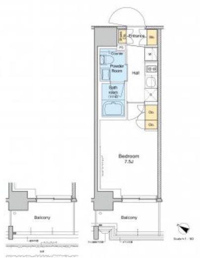 プラウドフラット両国サウス　806号室　間取り