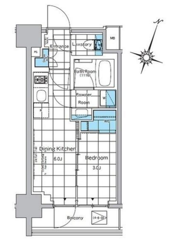 ルフォンプログレ神田プレミア　304号室　間取り