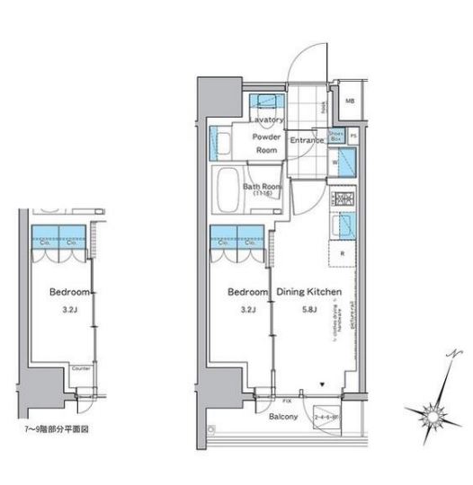 ルフォンプログレ神田プレミア　902号室　間取り