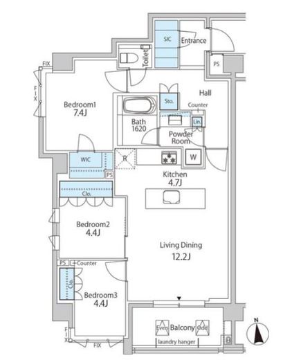 グリーンレジデンス赤坂　406号室　間取り