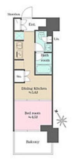 ウエリスアーバン水天宮前　321号室　間取り