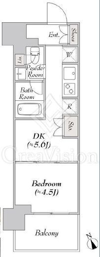 ウエリスアーバン水天宮前　329号室　間取り